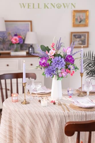 Artificial Flowers Bouquet (Violet & Pink)